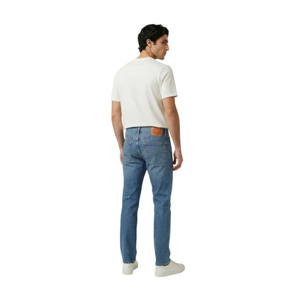 Jeans by Levi's for men in stretch denim cotton blue features an sartorial skinny & slim and long with a cut for a sartorial finish.