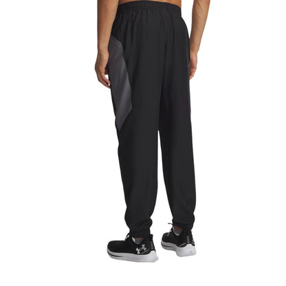 Under Armour Men's Athletic Regular Fit Polyester Joggers - Black White Signature