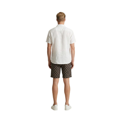 Gianni Lupo Black Cotton Bermuda Shorts
