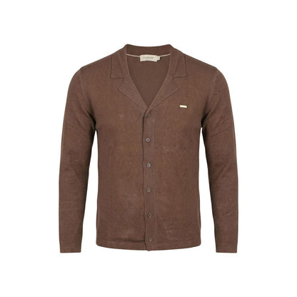 Gianni Lupo Brown Viscose Cardigan