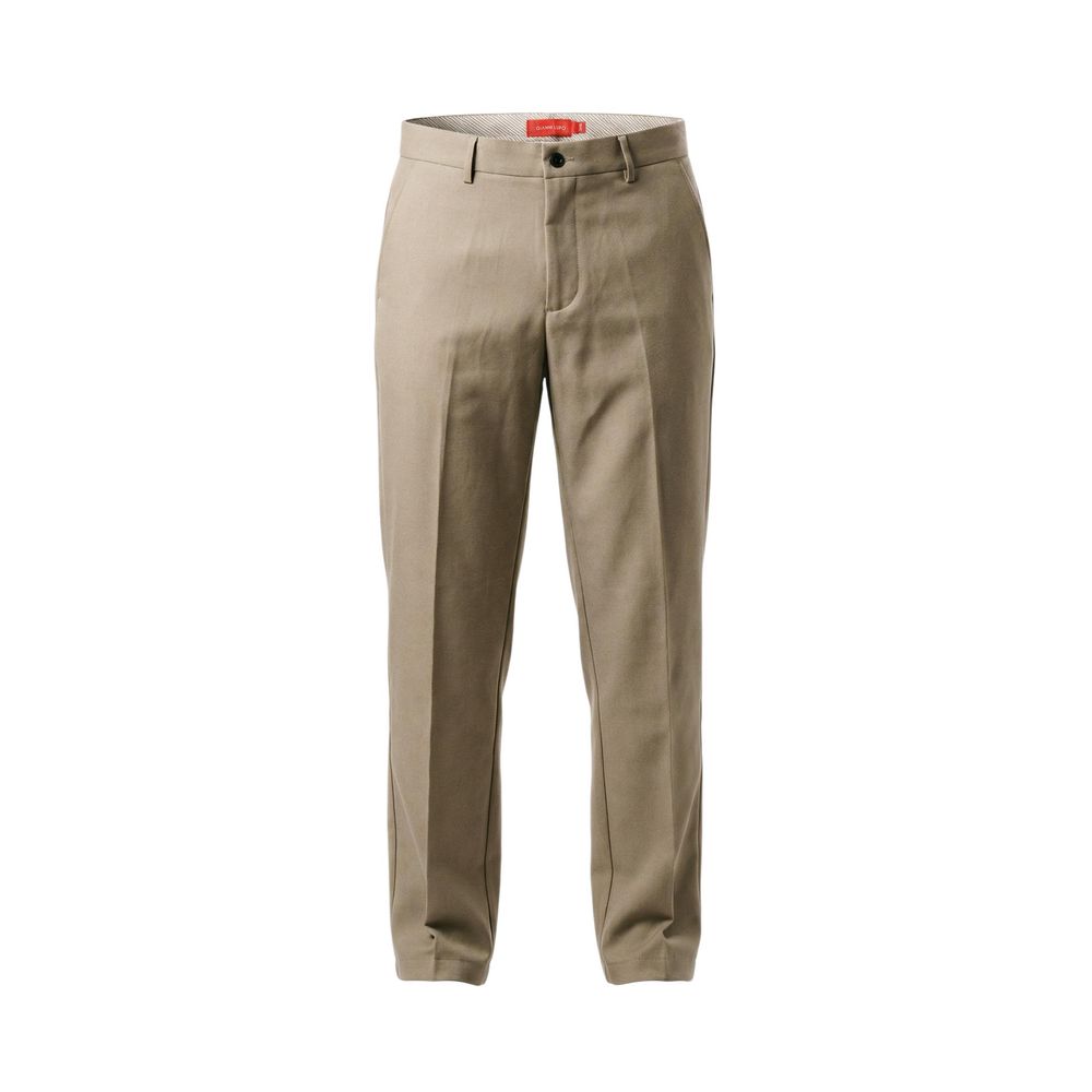 Gianni Lupo Men's Skinny Slim Stretch Polyester & Viscose Trousers - Beige Natural Signature