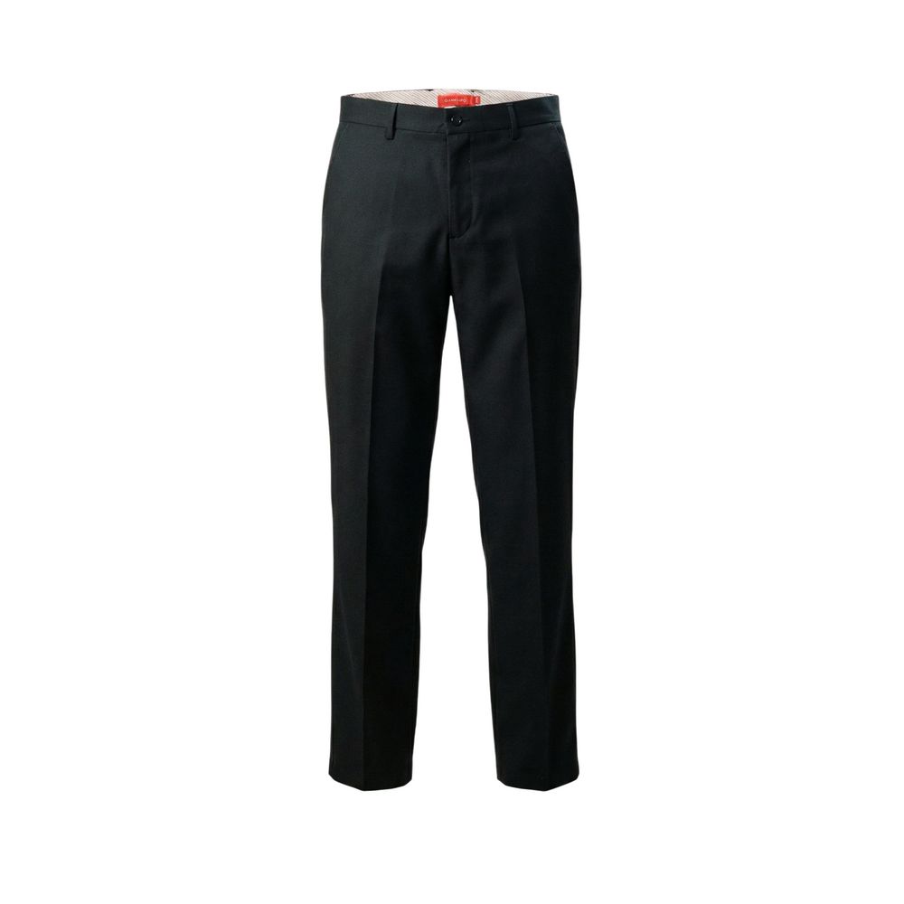 Gianni Lupo Men's Skinny Slim Stretch Polyester & Viscose Trousers - Black Natural Signature