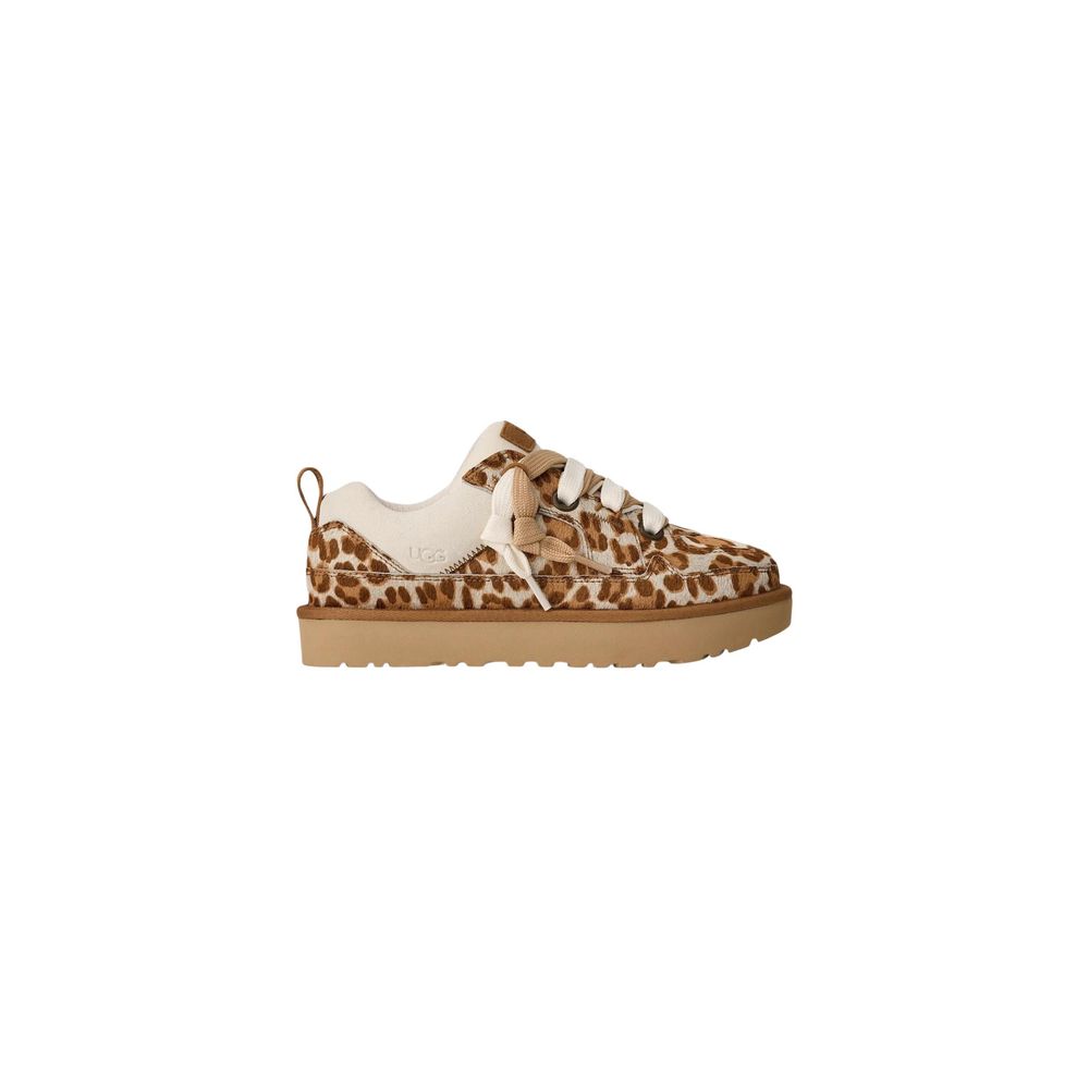 UGG Women's Suede Leather & Rubber Platform Pumps Heels - Animal Beige Print