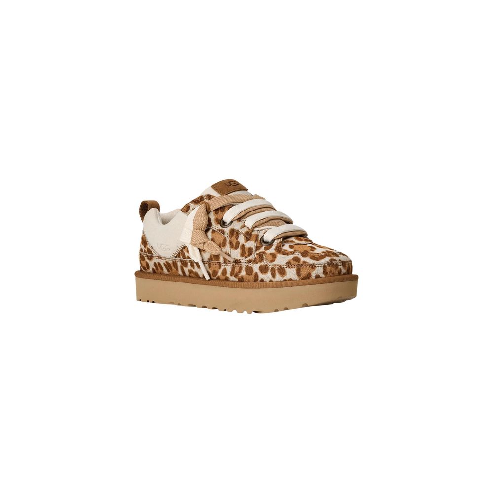 UGG Women's Suede Leather & Rubber Platform Pumps Heels - Animal Beige Print