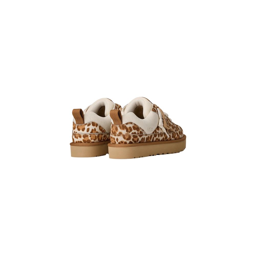 UGG Women's Suede Leather & Rubber Platform Pumps Heels - Animal Beige Print