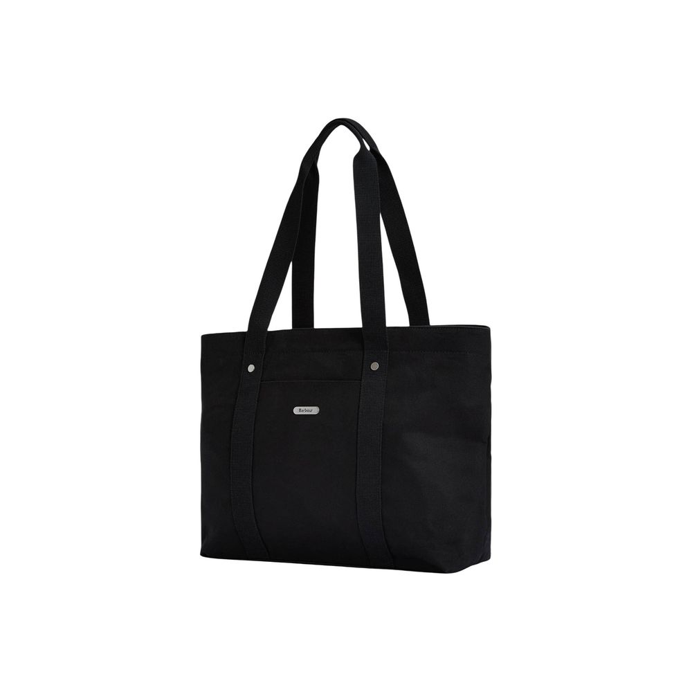 Large Shopper Tote Handbag by Barbour for women in cotton black & natural features a exquisite silhouette, showcasing a secure and exquisite with versatile handle for a exquisite finish.