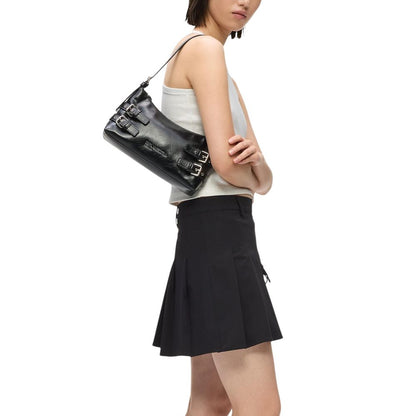 Karl Lagerfeld Polyethylene Polyester & Polyurethane Small Shoulder Handbag - Black
