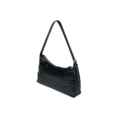 Karl Lagerfeld Polyethylene Polyester & Polyurethane Small Shoulder Handbag - Black