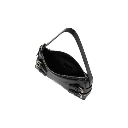 Karl Lagerfeld Polyethylene Polyester & Polyurethane Small Shoulder Handbag - Black