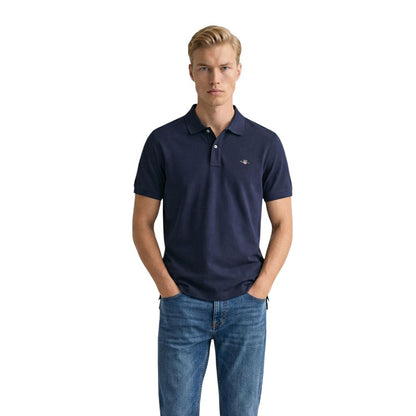 Gant Men's Stretch Cotton Polo Shirt - Blue Signature