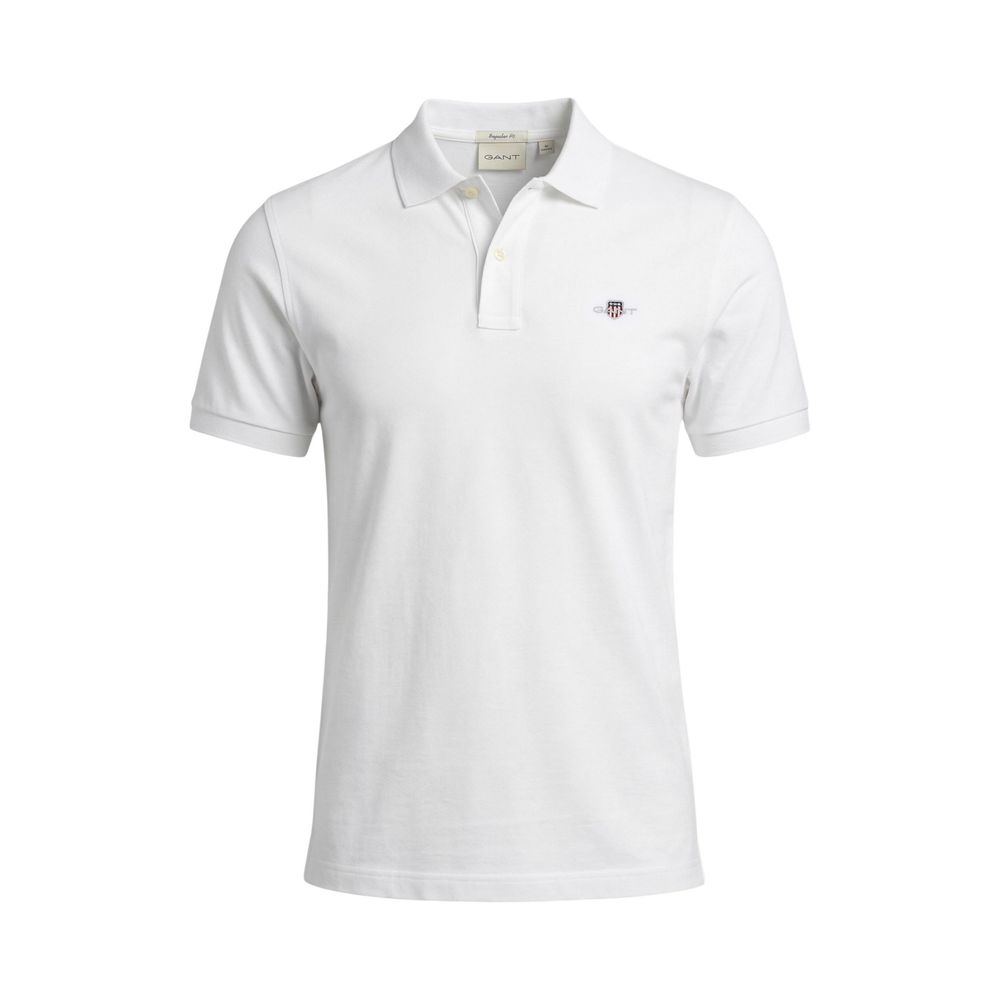 Gant Men's Stretch Cotton Polo Shirt - White Signature