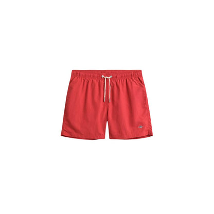 Swim Shorts by Gant for men in polyamide & mesh red features a riviera-ready silhouette, showcasing the Men's Polyamide & Mesh Swim Shorts design for a premium look.