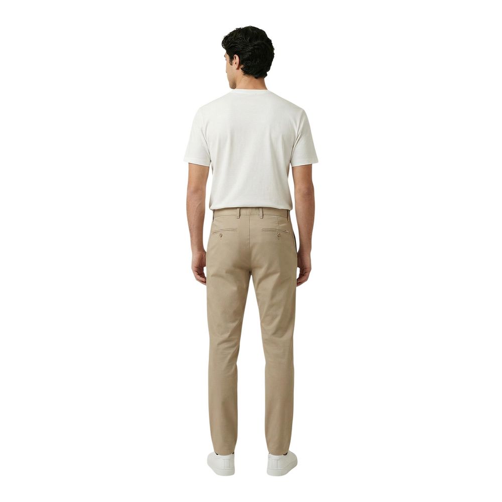 Chinos Pants by Gant for men in stretch cotton beige features a modern silhouette, showcasing a modern skinny, regular-fit & slim with a long and for a refined finish.