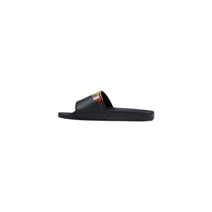 County of Milan Black Synthetic Slippers