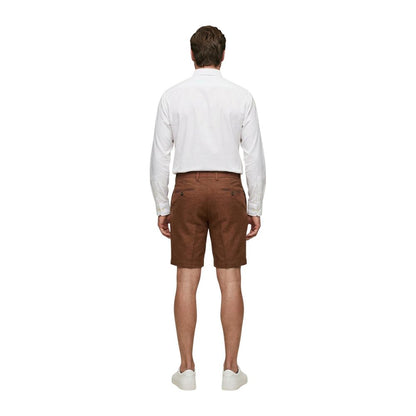 Borghese Beige Linen Bermuda Shorts
