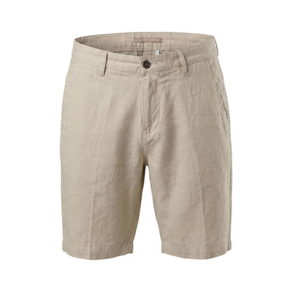 Borghese Beige Linen Bermuda Shorts