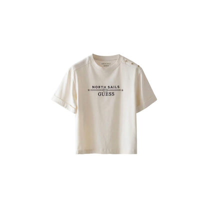 Guess Cream Cotton T-Shirt