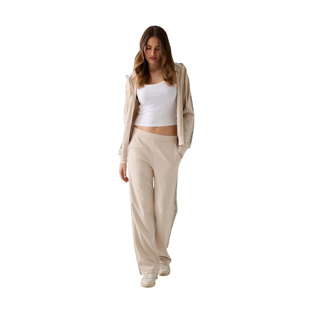 Guess Beige Polyester Joggers (Workout Pants)
