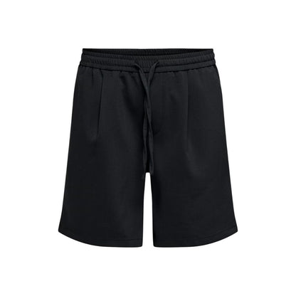 Only & Sons Black Recycled Polyester Bermuda Shorts