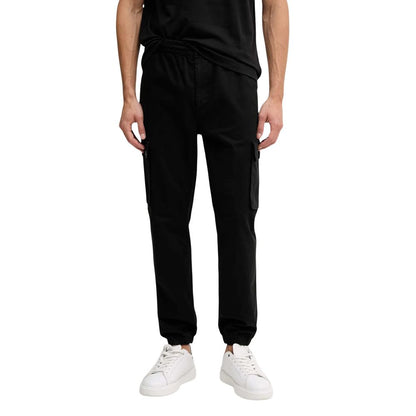 Calvin Klein Jeans Black Cotton Casual Pants