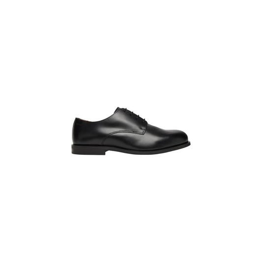 Calvin Klein Men's Leather Lace-Up Shoes - Black
