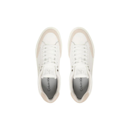 Calvin Klein Jeans White Leather Low Top Sneakers