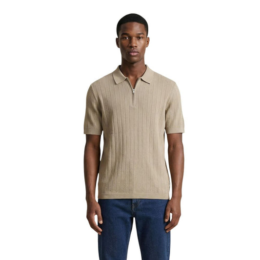 Polo Shirt by Armani Exchange for men in cotton beige presents a crisp silhouette, artfully detailed with a crisp and crisp .