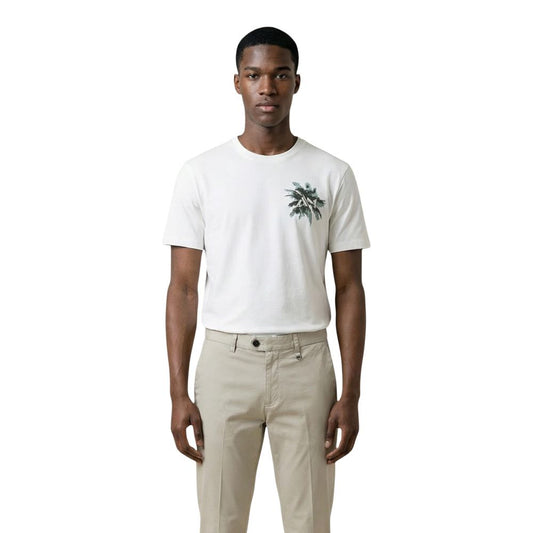 T-Shirt by Antony Morato for men in cotton beige & print showcases a unassuming silhouette, artfully detailed with a refined and unassuming for a sophisticated, contemporary look.