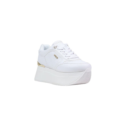 Guess White Polyethylene Platform Sneakers