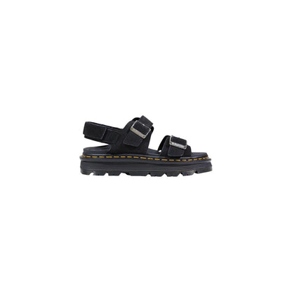 Dr. Martens Black Leather Flat Sandals