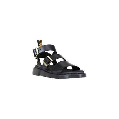 Dr. Martens Black Leather Flat Sandals