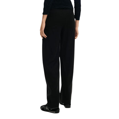 Desigual Black Viscose Casual Pants