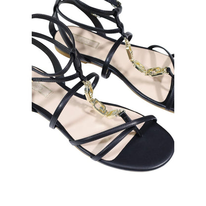 Liu Jo Black Polyethylene Flat Sandals