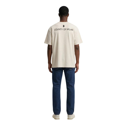 County of Milan Beige Cotton T-Shirt