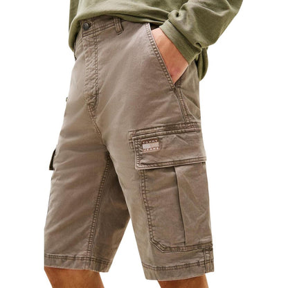Tommy Hilfiger Jeans Beige Recycled Cotton Cargo Shorts