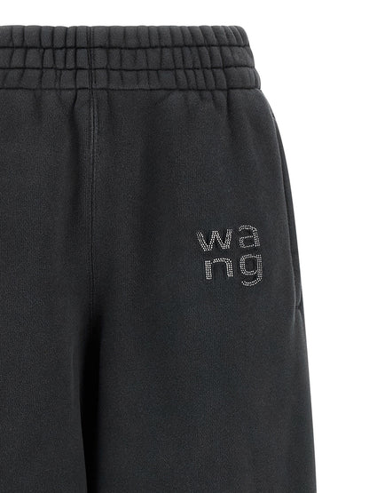 T BY ALEXANDER WANG Black Cotton Joggers (Workout Pants)