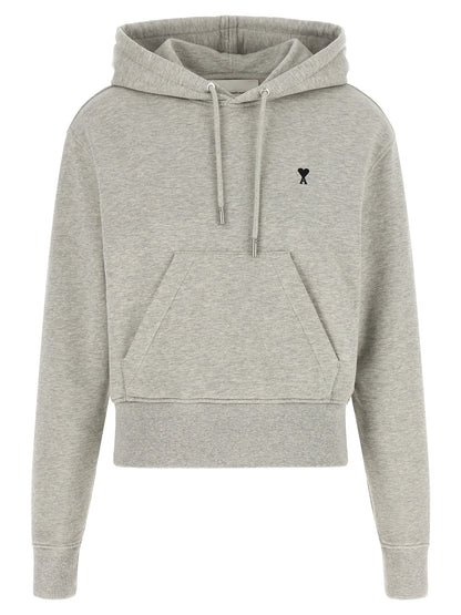Ami Paris Gray Cotton Sweatshirt