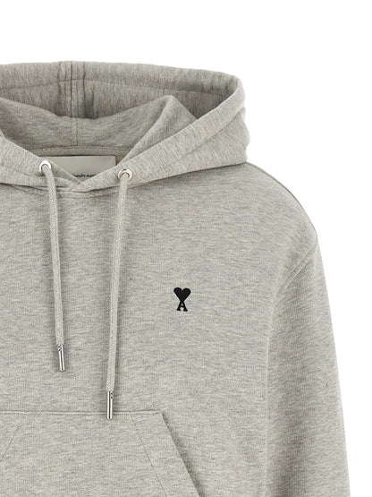 Ami Paris Gray Cotton Sweatshirt