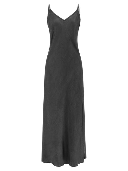 PINKO Black Viscose Long Dress