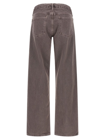 Agolde Purple Cotton Relaxed Fit Jeans
