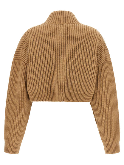 Khaite Beige Cashmere Cardigan