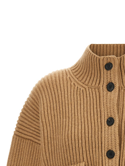 Khaite Beige Cashmere Cardigan