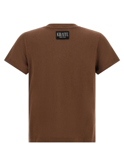 Khaite Brown Cotton T-Shirt