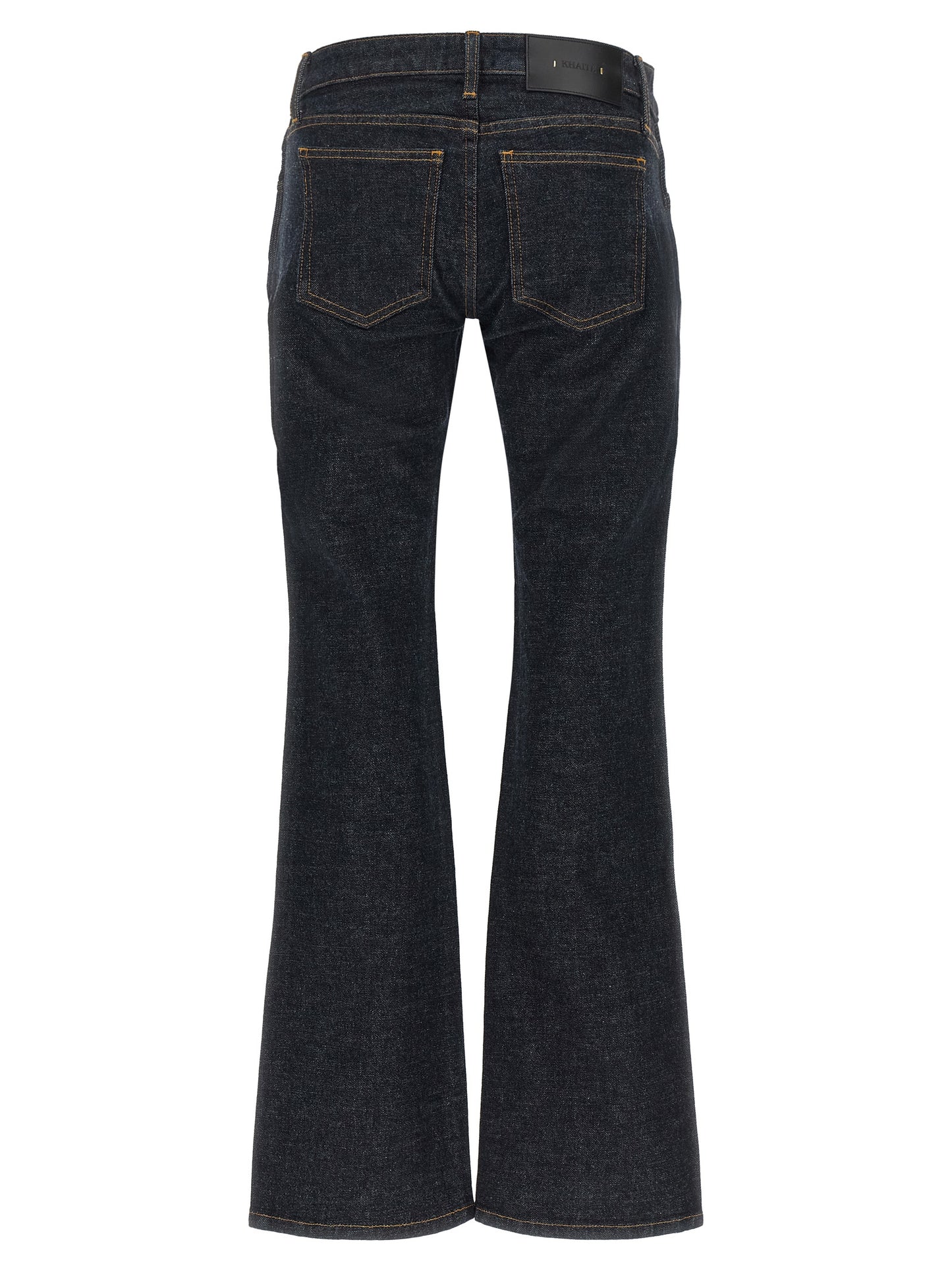 Khaite Blue Cotton Flared Jeans