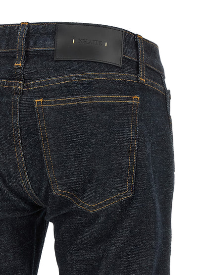 Khaite Blue Cotton Flared Jeans