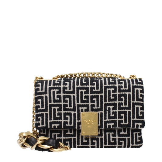 Crossbody Handbag by Balmain for women in fabric black features an versatile silhouette, showcasing a secure and versatile with versatile crossbody-strap for a versatile finish.