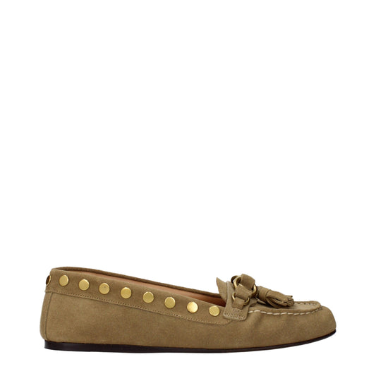 This Flat Loafer Slip-On Shoes by Isabel Marant for women in suede leather brown features an exquisite silhouette from the Women's Suede Leather Flat Loafer Slip-On Shoes collection, defined by a sophisticated flat and elegant .