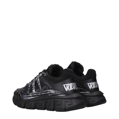 Versace Black Fabric Athletic Sneakers