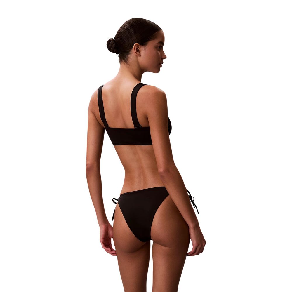 Swim Briefs by Calvin Klein Jeans for women in stretch polyester black features a refined silhouette, showcasing the refined design of this Women's Stretch Polyester Swim Briefs with a refined fit.