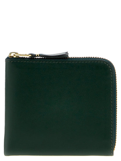Cardholder Card Case by Comme Des Garçons for women in bos taurus calfskin leather bicolour & green features a sleek silhouette, showcasing the sleek design of the Arecalf Bos Taurus Calfskin Leather Cardholder Card Case with functional card-organization zip-around for a premium look.